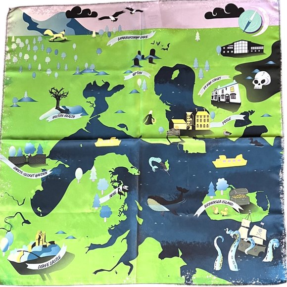 NWT LUSH Kitchen Exclusive Ltd Ed October 2023 Silky Treasure Map Knot Wrap - Picture 8 of 8